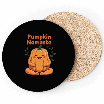 Discover Pumpkin Namaste Autumn Design Coasters