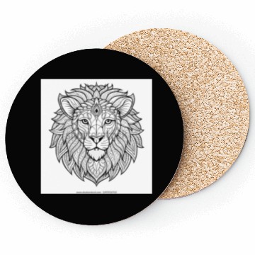 Discover coloring page adults lion face 600w 2495926763 Coasters