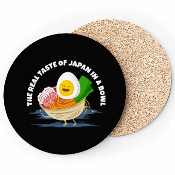 Discover Cute Ramen Bowl with Smiling Egg Coasters