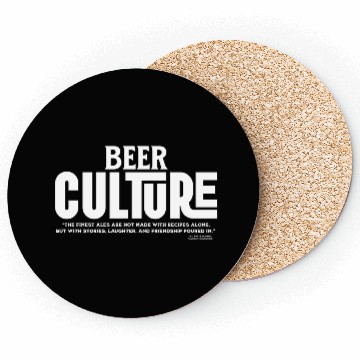 Discover Beer Culture Typography Design Coasters