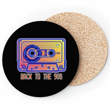 Discover Back to the 90s Retro Cassette Tape Coasters