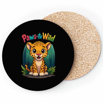 Discover Paws TV Wild Cute Leopard Cartoon Coasters
