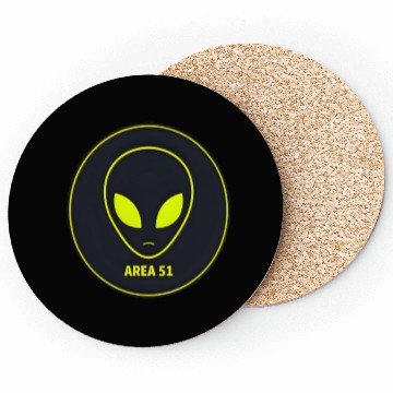 Discover Area 51 Alien Logo Coasters