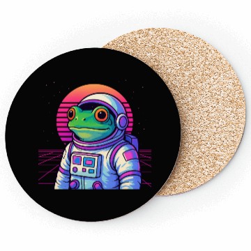 Discover Retro Frog Astronaut Coasters
