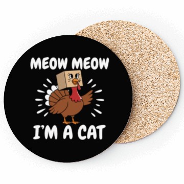 Discover Turkey Coasters Funny Thanksgiving Cat Lover Gift