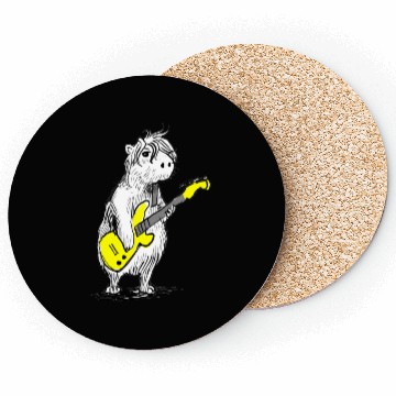 Discover Capybara Guitarist Coasters