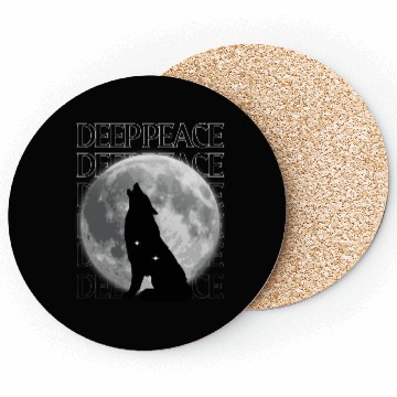 Discover Wolf Howling at Full Moon Design Coasters