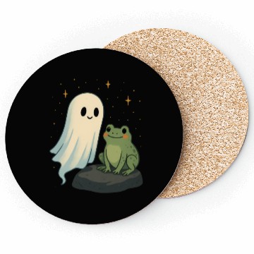 Discover Whimsical Ghost and Frog Friendship Coasters