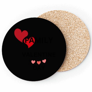 Discover I Love My Family Valentines Day Design Coasters