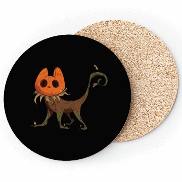 Discover Whimsical Jack-o'-Lantern Cat Hybrid Coasters