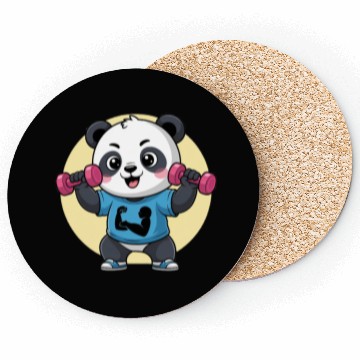 Discover Panda Gym Workout Coasters
