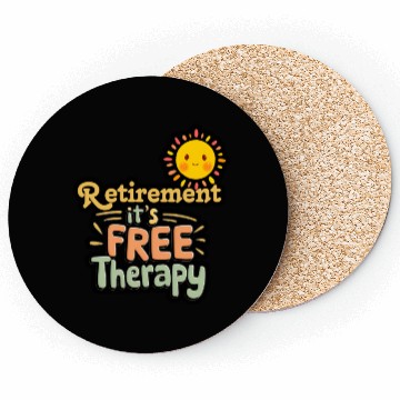 Discover Retirement Humor Sun Illustration Coasters