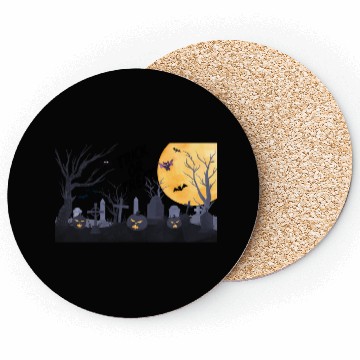 Discover Trick-or-Treat Pumpkin Graveyard Coasters
