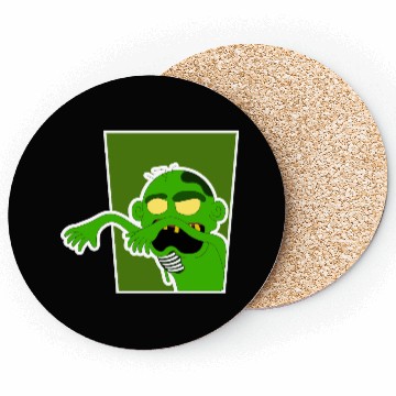 Discover Grotesque Zombie Cartoon Design Coasters