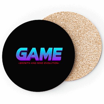 Discover Vibrant Retro Gaming Typography Design Coasters