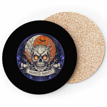 Discover Haunted Harvest Halloween Design Coasters