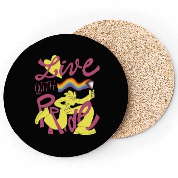 Discover Live with Pride - LGBTQ+ Statement Coasters