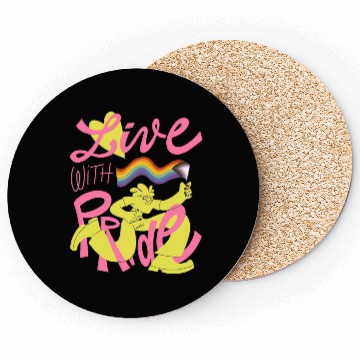 Discover Live with Pride - LGBTQ+ Statement Coasters
