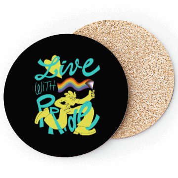 Discover Live with Pride - LGBTQ+ Statement Coasters