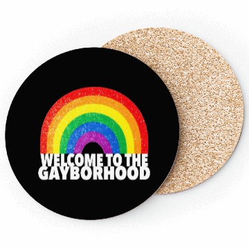 Discover GAYBORHOOD Gay Pride Parade colorful rainbow LGBTQ Coasters