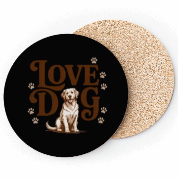 Discover Adorable Labrador Love Illustration Coasters