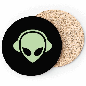 Discover Alien headphones Glow in the dark Coasters