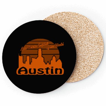 Discover Austin Texas burnt orange Coasters