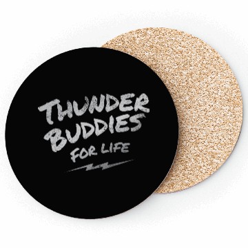 Discover thunder buddies for life – silver Coasters