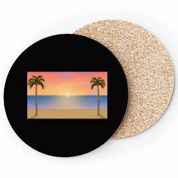Discover Sunrise / Sunset Beach Scene Coasters