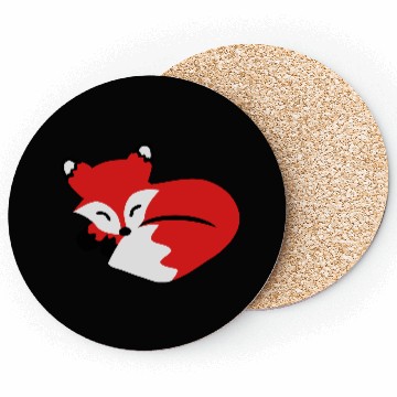 Discover cute sleeping fox Coasters