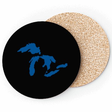 Discover The Great Lakes Design Michigan SIlhouette Vector Coasters