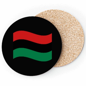 Discover Red, Black & Green Flag Coasters