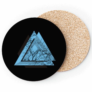 Discover AD triangle black Coasters