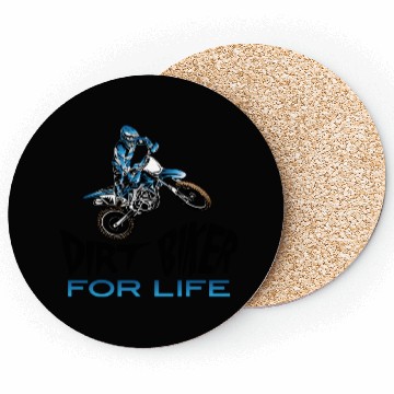 Discover Dirt Biker For Life Blue Coasters