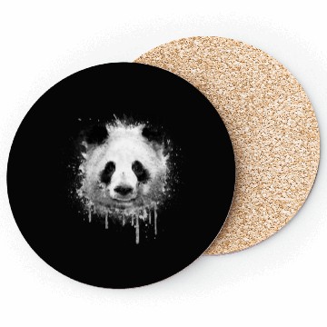 Discover Cool Artistic Panda Portrait (watercolor design) Coasters