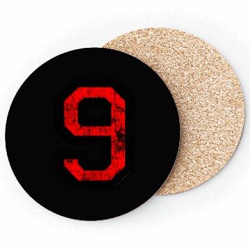 Discover Number 9 (Distressed Red) Coasters