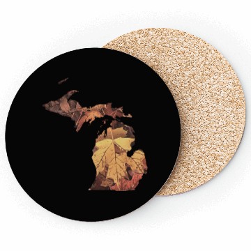 Discover Michigan Autumn Fall Leaves Coasters