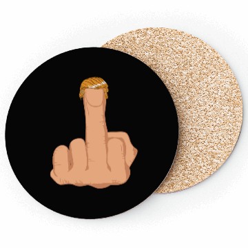 Discover Funny Trump Middle Finger Coasters