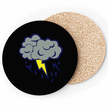 Discover lightning cloud rain storm 606 Coasters