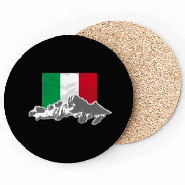 Discover Italy - Flag & Mountains Coasters
