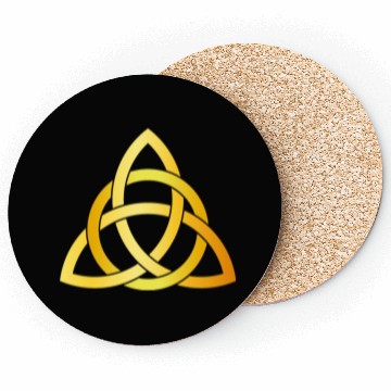 Discover Original Triquetra circle celtic knot gold Coasters