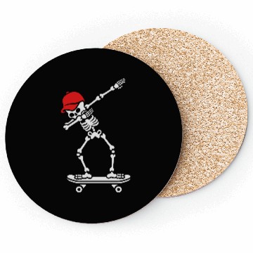 Discover Dab dabbing skeleton skateboard skater Coasters