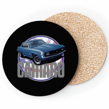 Discover Bold Camaro in Blue Coasters