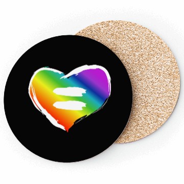 Discover LGBT Equality heart, gay pride Coasters