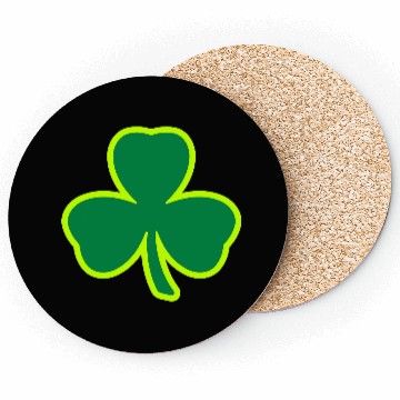 Discover Three Leaf Clover Shamrock 2 color Coasters