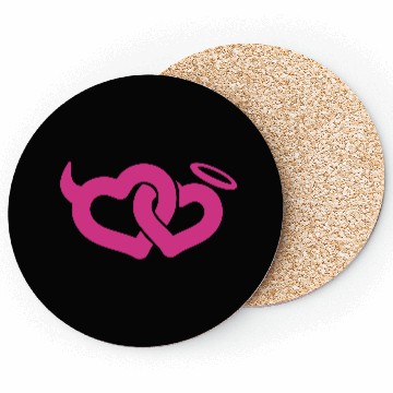 Discover devil & angel hearts Coasters