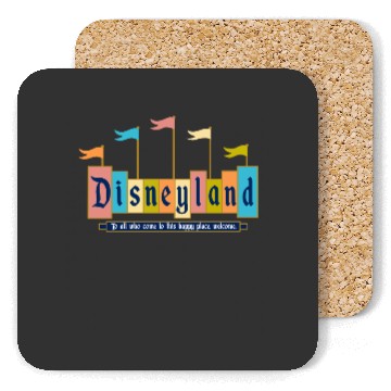Discover Retro Disneyland Sign Coasters
