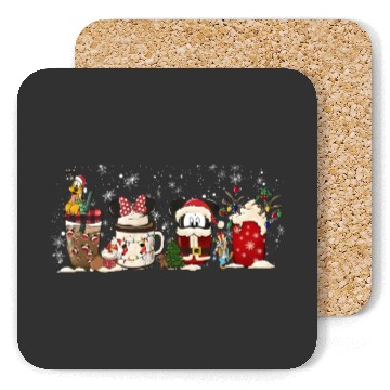 Discover Disney Christmas Coffee Coasters, Disney Characters Coasters