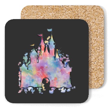 Discover Watercolor Castle Coasters, Disney Magic Kingdom Coasters