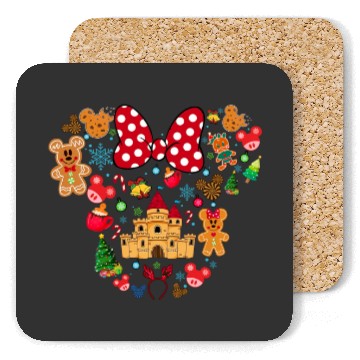 Discover Disney Gingerbread Coasters, Mickey Christmas Coasters